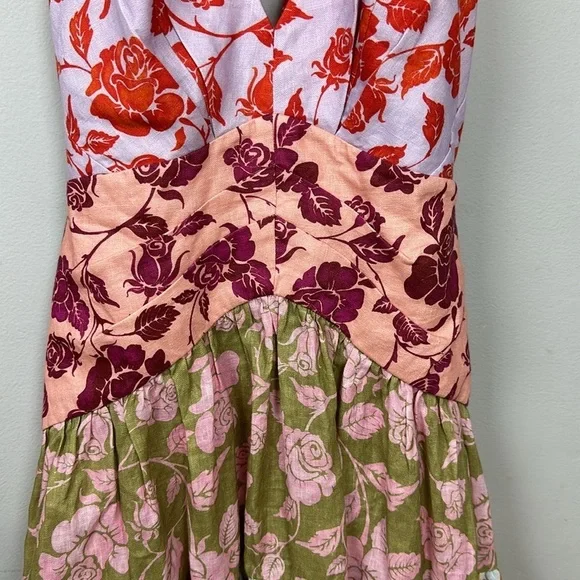 SOLD NWT Zimmermann Lovestruck V-neck Halter Mini Dress Sz US 10 - Picture 10 of 15